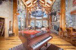 The incredible Great Room offers access to a grand piano.